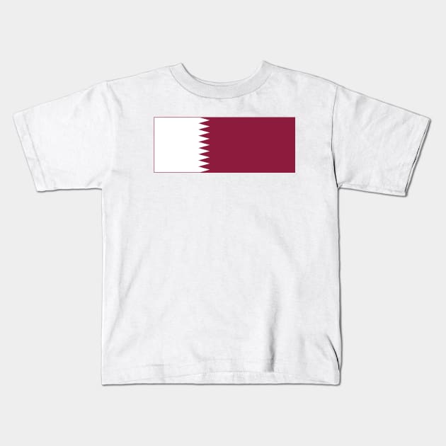 Flag of Qatar Kids T-Shirt by COUNTRY FLAGS